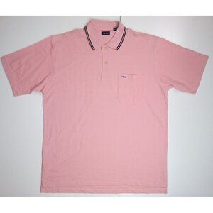 MEN'S IZOD POLO SHIRT - PINK - 100% COTTON - SIZE L